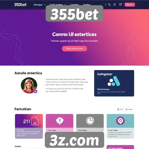 Análise da interface do usuário no site 355bet